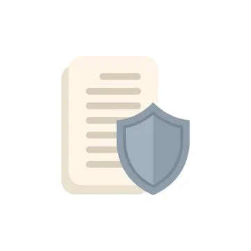 Shield protecting important document icon illustrating data protection 스톡 일러스트
