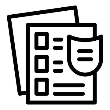 Shield protecting important documents for secure storage Stock Illustration