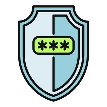 Shield protecting password for data security and privacy Illustrazione stock