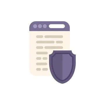 Shield protecting website content representing cybersecurity and privacy イラスト素材