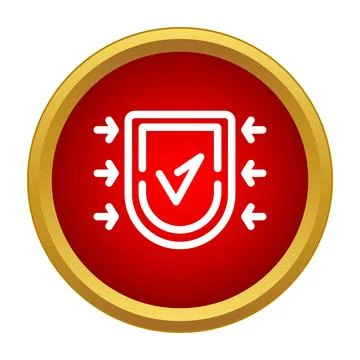 Shield protection icon representing security and data preservation Stock Illustration