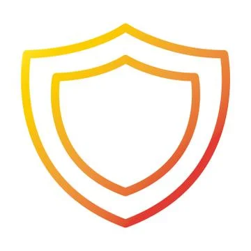 Shield protection internet web technology interface gradient style icon Stock Illustration