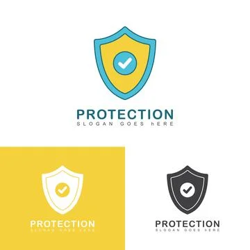 Shield protection logo Stock Illustration