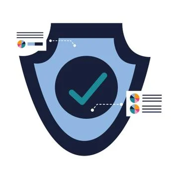 Shield protection security access safe Stock Illustration