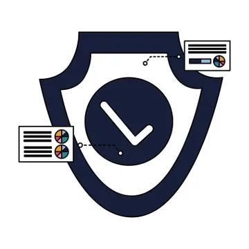 Shield protection security access safe Stock Illustration