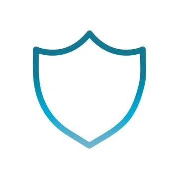 Shield protection user interface blue gradient Stock Illustration