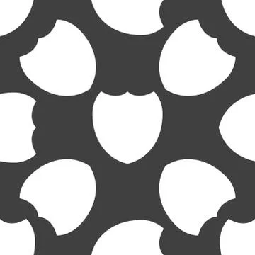 Shield protection web icon. flat design. Seamless pattern. Stock Illustration