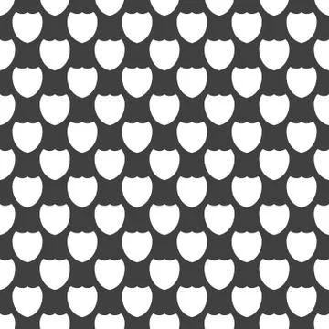 Shield protection web icon. flat design. Seamless pattern. 스톡 일러스트