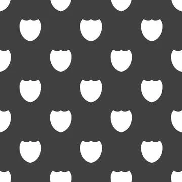 Shield protection web icon. flat design. Seamless pattern. Illustrazione stock