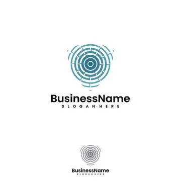 Shield radar scanner for high security logo company Stock Illustration