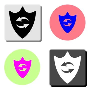 Shield renewal. flat vector icon Stock-Illustration