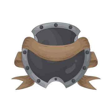 Shield with Ribbon Stock Illustration