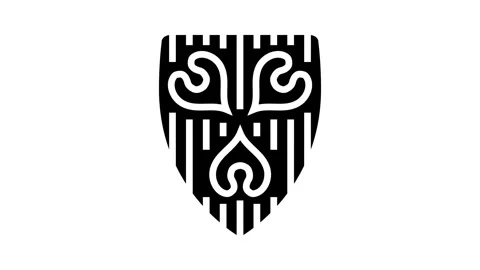 Shield royal medieval heraldry glyph icon animation 스톡 동영상 326143046