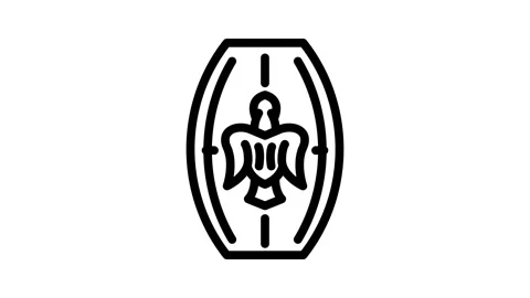 Shield royal medieval heraldry line animation 스톡 동영상 326748080