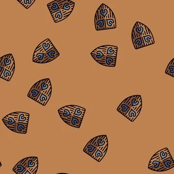 Shield royal medieval heraldry vector seamless pattern Stock Illustration