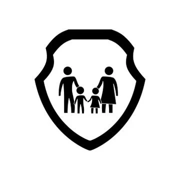 Shield with safe secure padlock vector illustration Illustrazione stock