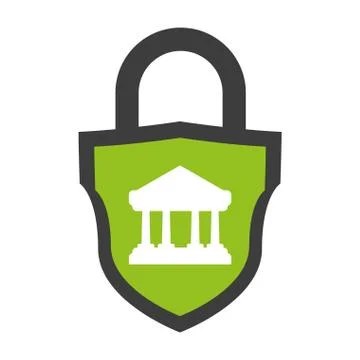 Shield with safe secure padlock vector illustration Stock-Illustration