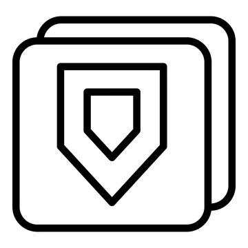 Shield safety icon outline vector. Protect guard Ilustración de archivo