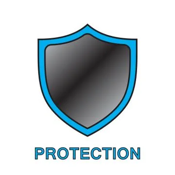 Shield schematic  image isolated Stock Illustration