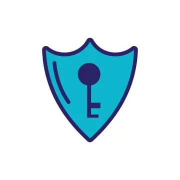 Shield secure isolated icon Stock Illustration