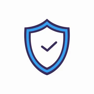 Shield secure single isolated icon with filled line style Stock Illustration
