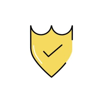 Shield security with check symbol Stock Illustration