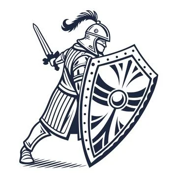 Shield Security Concept Object Isolated on White Vector Icon Stock Illustration