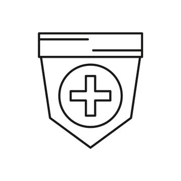 Shield security guard isolated icon Stock Illustration