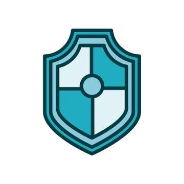 Shield security line style icon 库存插图