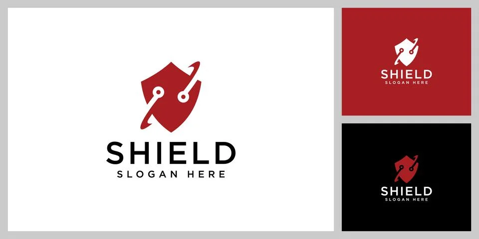 Shield security logo design Stock Illustration