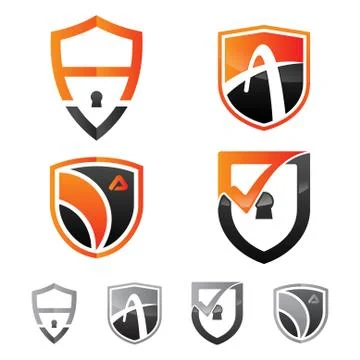 Shield Security Logo Stock Illustration