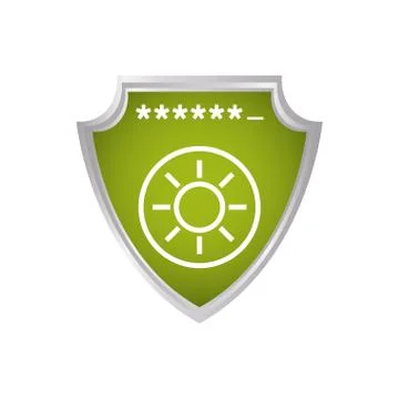 Shield security password code Stock Illustration