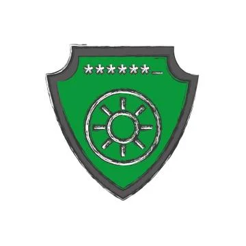 Shield security password code Stock Illustration
