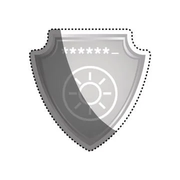 Shield security password code Stock Illustration