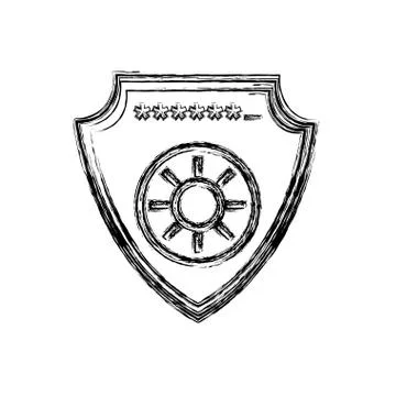Shield security password code Stock Illustration