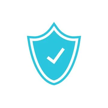 Shield security protection symbol. From blue icon set. Stock Illustration