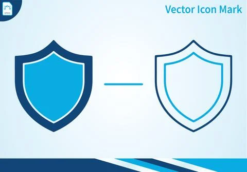 Shield security vector protection icon isolated set design. 스톡 일러스트