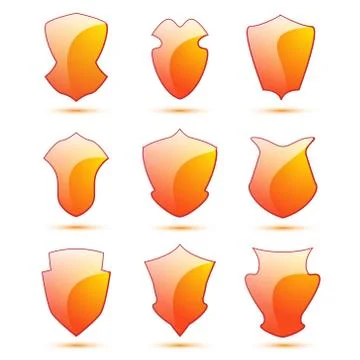 Shield set Stock-Illustration