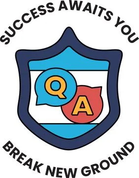 Shield shape with bold text arching above and below Ilustração Stock
