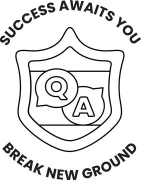 Shield shape with bold text arching above and below Ilustração Stock