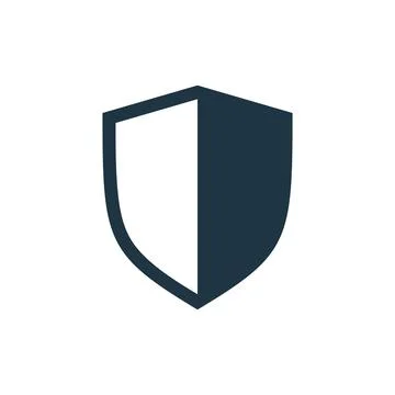 Shield Shape Icon Vector Template Illustrazione stock