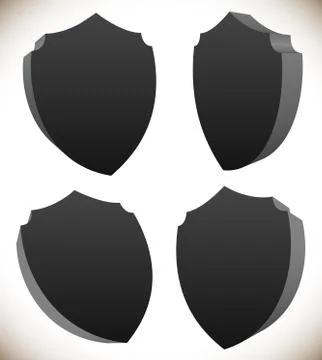 Shield shape for protection, defense concept. Vector. Stock Illustration