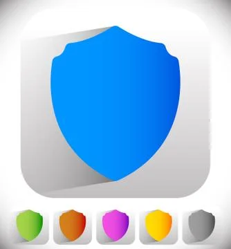 Shield shape for protection, defense concept. Vector. Illustrazione stock