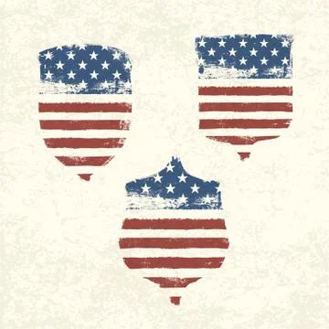 Shield shaped american flag. vector, eps10 스톡 일러스트