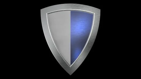 Shield silver medieval 3d illustration render Illustrazione stock