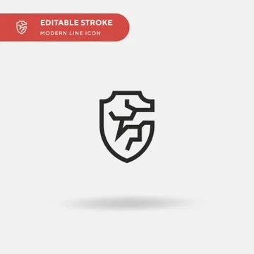 Shield Simple vector icon. Illustration symbol design template for web mobile Stock Illustration