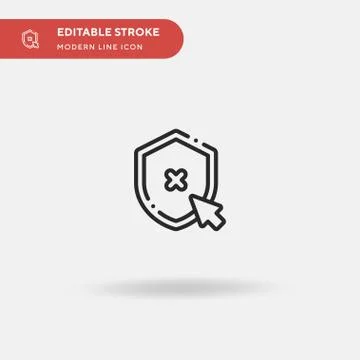 Shield Simple vector icon. Illustration symbol design template for web mobile Stock Illustration