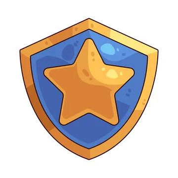 Shield With Star illustration Stock Illustration