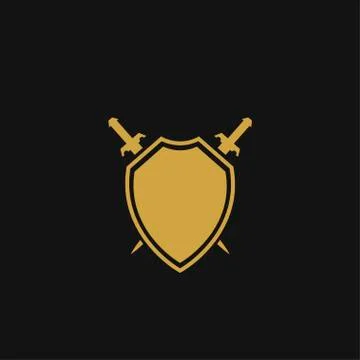 Shield with swords Stock Illustration