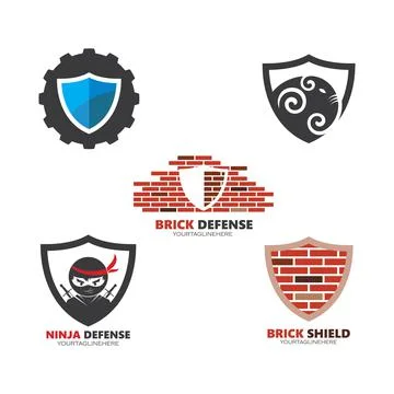 Shield symbol logo template vector Stock Illustration